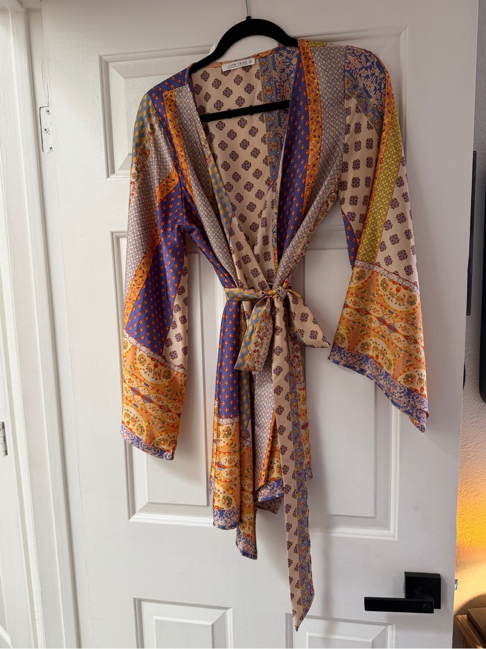 12th Tribe-Gold Standard Multicolored Kimono Dress(S) - Picture 4 of 6